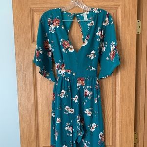 Open back maxi romper